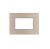 gem PLACCA 3P CHAMPAGNE METALLO COMPATIBILE VIMAR PLANA