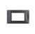 PLACCA 4 FORI PVC COMPATIBILE VIMAR PLANA COLORE NERO 14654.05