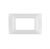 PLACCA 4 FORI PVC COMPATIBILE VIMAR PLANA COLORE GRIGIO CHIARO