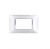 gem PLACCA 4P CROMO PVC COMPATIBILE VIMAR PLANA