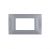 PLACCA 4 FORI PVC COMPATIBILE VIMAR PLANA COLORE GRIGIO SCURO