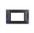 gem PLACCA 4P NERO GLITTER PVC COMPATIBILE VIMAR PLANA