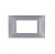 gem PLACCA 4P PLATINO PVC COMPATIBILE VIMAR PLANA