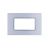 gem PLACCA 4P SILVER METALLO COMPATIBILE VIMAR PLANA