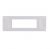 PLACCA 7 FORI PVC COMPATIBILE VIMAR PLANA COLORE BIANCO 14657.01