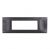 PLACCA 7 FORI PVC COMPATIBILE VIMAR PLANA COLORE NERO 14657.05