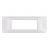 PLACCA 7 FORI PVC COMPATIBILE VIMAR PLANA COLORE GRIGIO CHIARO