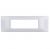 PLACCA 7 FORI PVC COMPATIBILE VIMAR PLANA COLORE ARGENTO