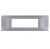 gem PLACCA 7P PLATINO PVC COMPATIBILE VIMAR PLANA