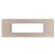 gem PLACCA 7P CHAMPAGNE METALLO COMPATIBILE VIMAR PLANA
