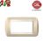 PLACCA 4P CREMA METALLO COMPATIBILE LIVING LIGHT 620/4B