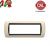 PLACCA 7P CREMA METALLO COMPATIBILE LIVING INTERNATIONAL 620/7