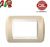 PLACCA 3P CREMA METALLO COMPATIBILE LIVING LIGHT 620B