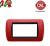 PLACCA 4P ROSSO METALLO COMPATIBILE LIVING INTERNATIONAL 621/4