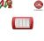 PLACCA 4P ROSSO OPACO METALLO serie  LIGHT BTICINO 621/4B