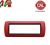 PLACCA 7P ROSSO METALLO COMPATIBILE  LIVING INTERNATIONAL 621/7