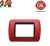 PLACCA 3P ROSSO METALLO COMPATIBILE LIVING INTERNATIONAL 621