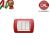 PLACCA 3P ROSSO OPACO METALLO serie LIGHT BTICINO 621B