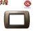 PLACCA 3P MARRONE METALLO serie LIVING INTERNATIONAL 622.