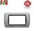 PLACCA 4P ARGENTO GLITTER METALLO COMPATIBILE LIVING INTERNATIONAL 623/4