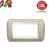 PLACCA 4P TORTORA METALLO COMPATIBILE LIVING LIGHT 625/4B