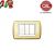 PLACCA 3P OTTONE LUCIDO serie LIVING LIGHT BTICINO