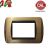 PLACCA 3P OTTONE SATINATO COMPATIBILE LIVING INTERNATIONAL 641