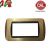 PLACCA 4P OTTONE SATINATO COMPATIBILE LIVING INTERNATIONAL 641/4