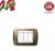 PLACCA 3P OTTONE BRONZO SATINATO OPACO serie LIVING LIGHT BTICINO
