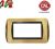 PLACCA 4P OTTONE LUCIDO+SATINATO COMPATIBILE LIVING INTERNATIONAL 645/4