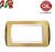 PLACCA 4P OTTONE LUCIDO+SATINATO serie LIVING LIGHT 645/4B