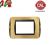 PLACCA 3P OTTONE LUCIDO+SATINATO COMPATIBILE LIVING INTERNATIONAL 645