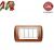 PLACCA 4P LEGNO NOCE NAZIONALE COMPATIBILE LIVING LIGHT BTICINO