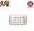 PLACCA 4P LEGNO ROVERE SBIANCATO COMPATIBILE LIVING LIGHT BTICINO