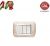 PLACCA 3P LEGNO ROVERE SBIANCATO COMPATIBILE LIVING LIGHT BTICINO
