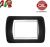 PLACCA 3P NERO METALLO COMPATIBILE LIVING LIGHT 681B