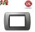 PLACCA 3P GRIGIO ARDESIA METALLO serie LIVING INTERNATIONAL 683