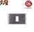 PLACCA 1P OTTONE CROMO SATINATO CON BORDI COMPATIBILE MAGIC 7001-CS