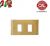 PLACCA 2P OTTONE LUCIDO CON BORDI COMPATIBILE MAGIC 7002