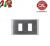 PLACCA 2P OTTONE CROMO SATINATO CON BORDI COMPATIBILE MAGIC 7002-CS