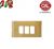 PLACCA 3P OTTONE LUCIDO CON BORDI COMPATIBILE MAGIC 7003