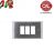 PLACCA 3P OTTONE CROMO SATINATO CON BORDI COMPATIBILE MAGIC 7003-CS