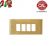 PLACCA 4P OTTONE LUCIDO CON BORDI COMPATIBILE MAGIC 7004