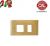 PLACCA SCHUKO+1P OTTONE LUCIDO CON BORDI serie MAGIC 7008