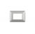 PLACCA 3 POSTI COMPATIBILE BTICINO MATIX SILVER/ARGENTO.