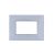 art PLACCA 3P VETRO BIANCO COMPATIBILE LIVING BTICINO