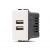 art DOPPIA USB 2Ah COMPATIBILE BTICINO LIVING LIGHT N4285C2 CARICATORE
