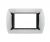 art PLACCA 3P CROMO METALLO COMPATIBILE LIVING BTICINO