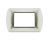 art PLACCA 3P ARGENTO METALLO COMPATIBILE LIVING BTICINO