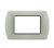 art PLACCA 3P GRIGIO METALLO COMPATIBILE LIVING BTICINO